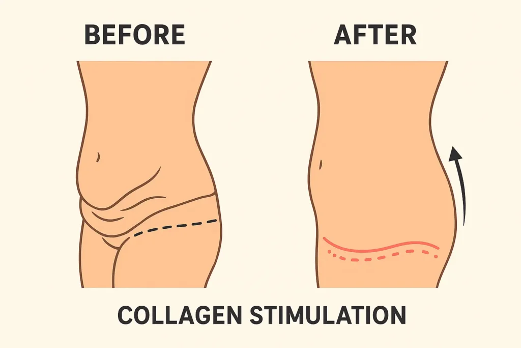 Before and after results for sagging skin after weight loss injections Stoulton